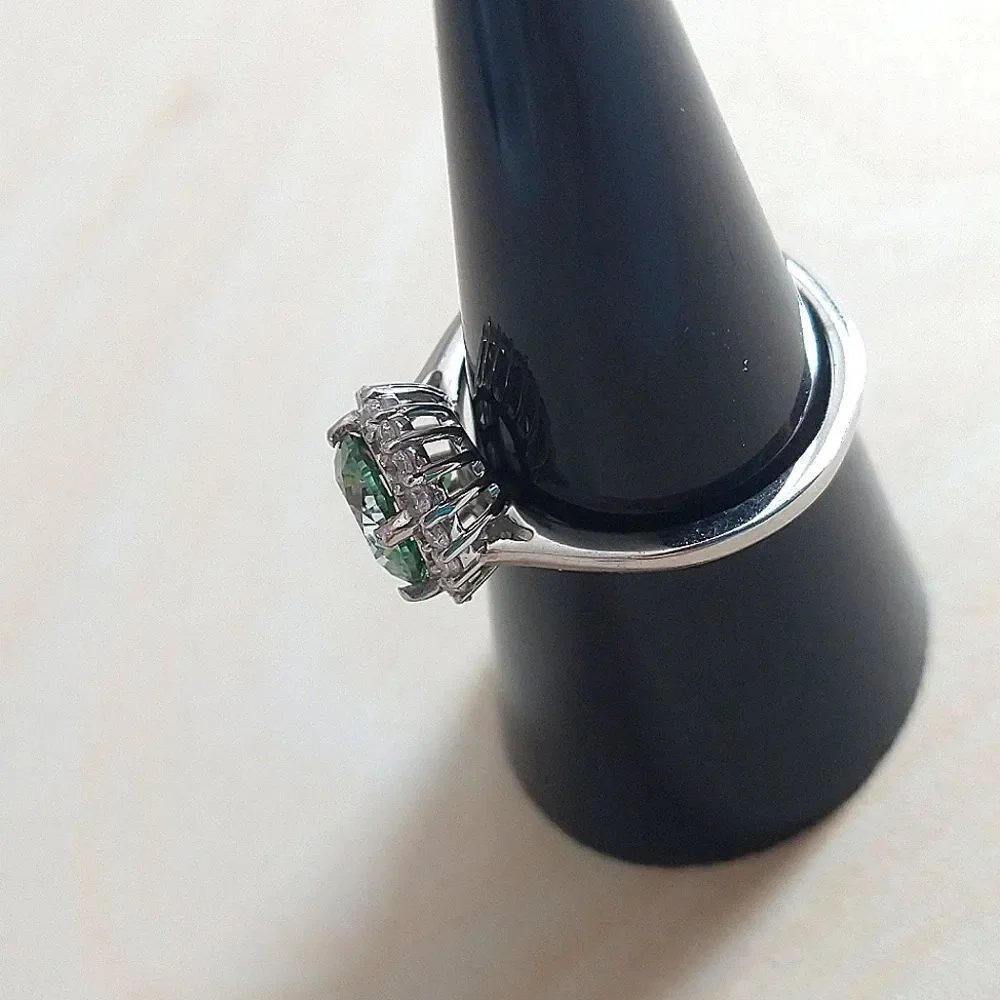 Zirconia Halo Ring